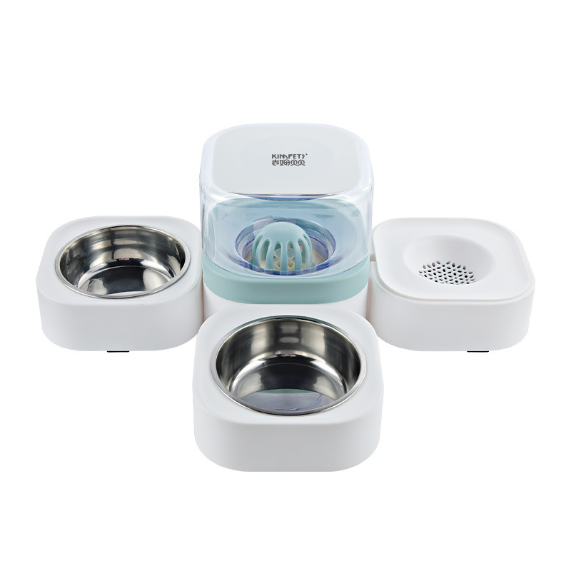 Alimentador automático para mascotas extraíble y lavable de acero inoxidable perro tazón doble tazón gato perro mascota fuente de agua potable transfronteriza al por mayor