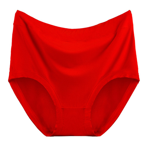 Fat MM 200 pounds breathable modal underwear for women with lifting high-waisted abdominal control plus size women solid color triangle pants