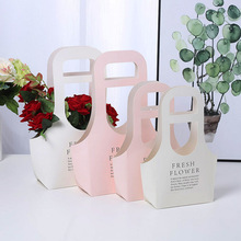 情人节鲜花包装袋 花店用品七夕手提鲜花手提袋玫瑰花束包装纸袋