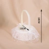 Short yarn white width 13x high 18cm