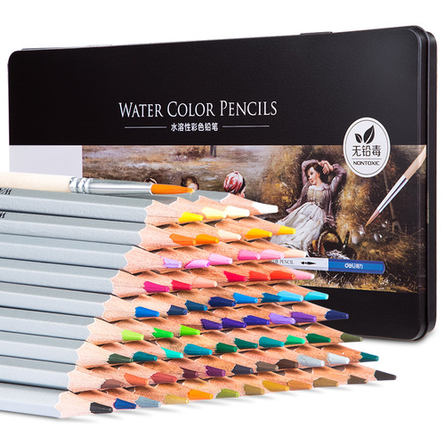 Deli water-soluble colored pencils 24 colors 36 colors 48 colors 72 color pens coloring painting pens dropshipping