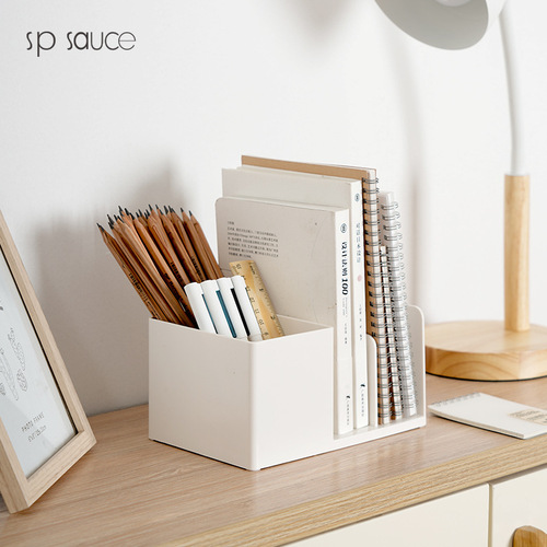 sp sauce office desktop folder storage organizer bookstand dormitory desk storage rack artifact