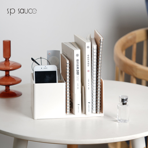 sp sauce office desktop folder storage organizer bookstand dormitory desk storage rack artifact