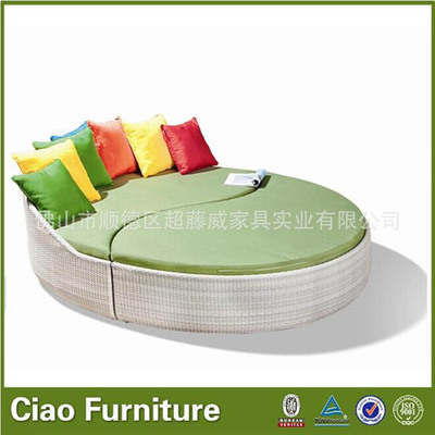 Manufactor wholesale outdoors Rattan Rattan Round Bed Lying in bed leisure time fashion Rattan Round Bed courtyard Sandy beach Lying in bed deck chair
