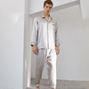 Silk trousers, pijama, summer set for beloved, long sleeve, wholesale