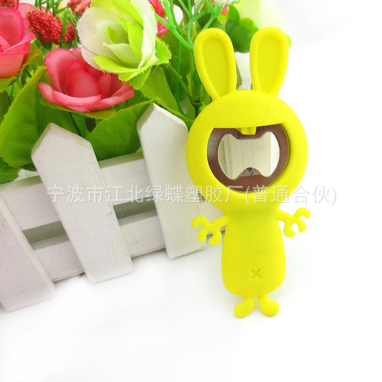 推荐卡通硅胶开瓶器 多功能开瓶器 啤酒启瓶器批发