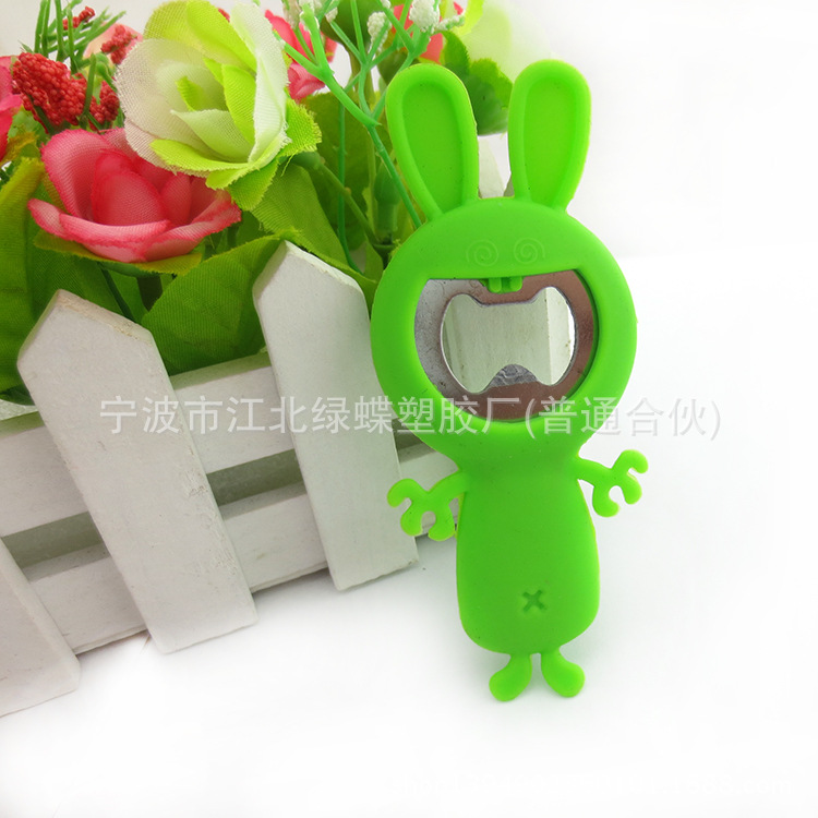 厂家专业供应 硅胶开瓶器 小兔子硅胶开瓶器