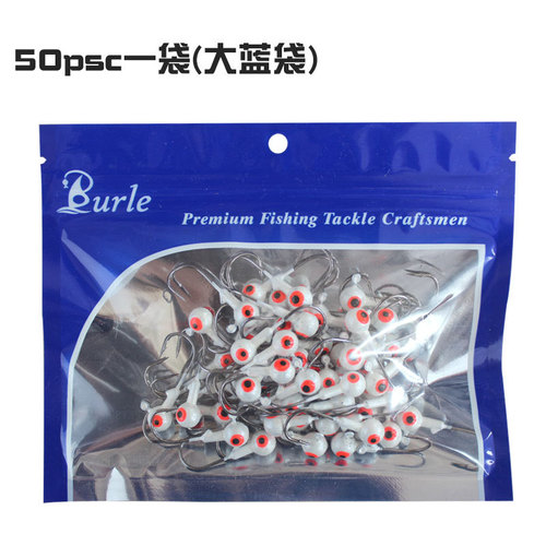 Colorful five-color paint lead pendant double-eye lead head hook with barbed hook upward hook Luya soft bait hook