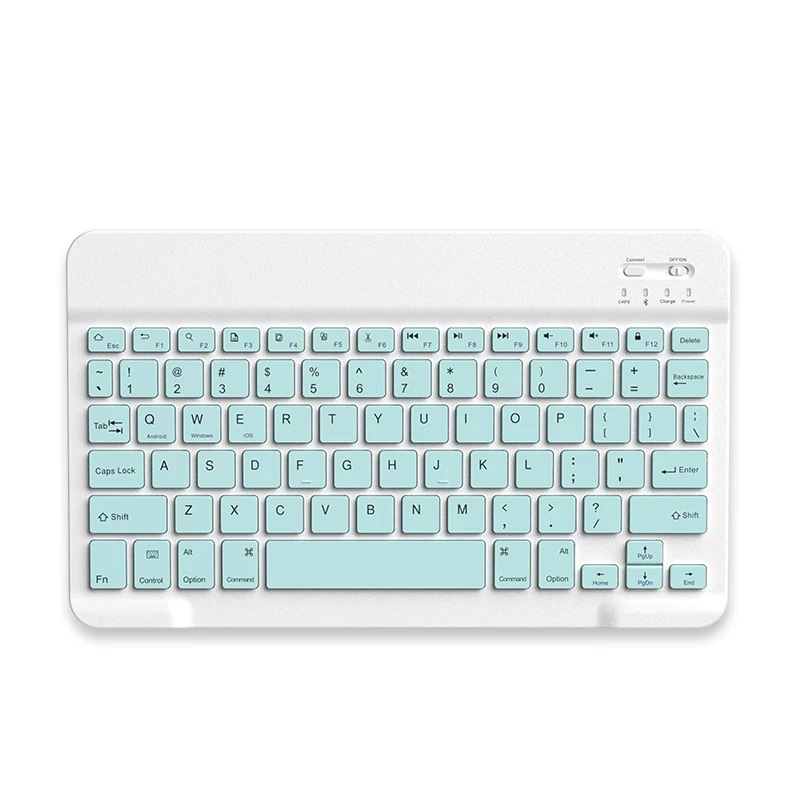 Teclado Bluetooth Recargable Ligero y Colorido 030, Teclado y Ratón Bluetooth Portátiles Universales de Tres Sistemas para Teléfono Móvil y Tableta