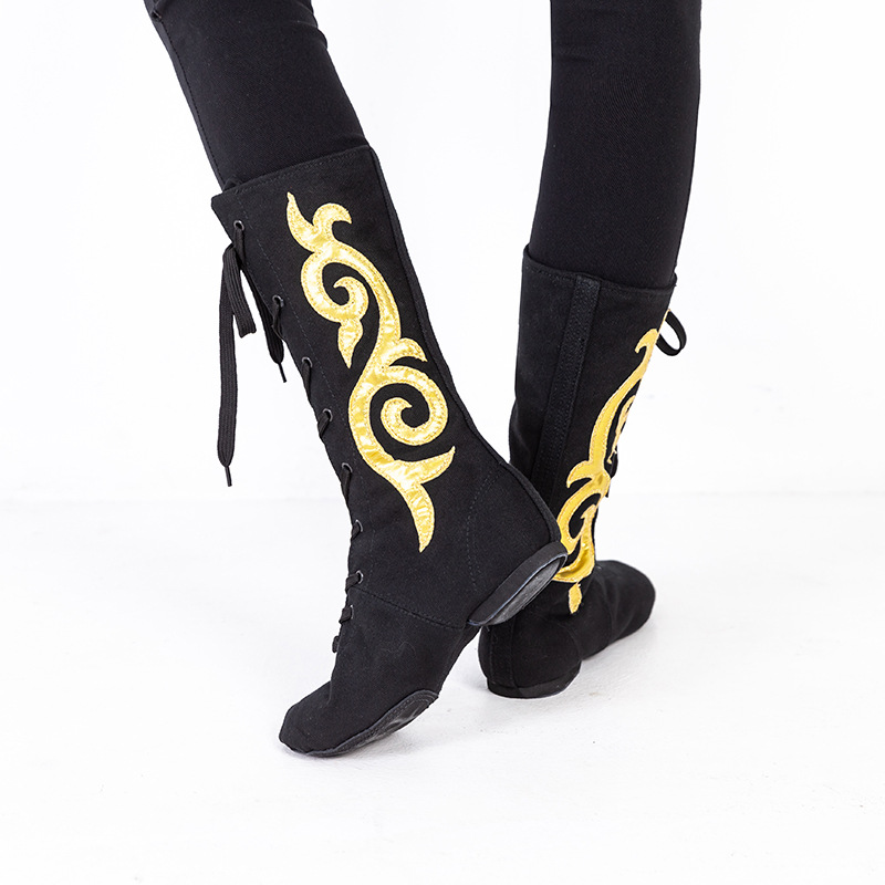 Nuevo estilo Sitang zapatos de baile de fondo suave para hombres y mujeres botas de baile mongol botas de baile étnico yoga danza aeróbica gimnasia Xizanga