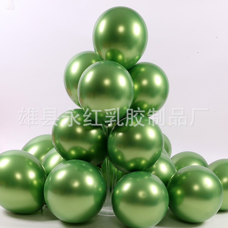 Globo de metal de 12 pulgadas fábrica al por mayor engrosada globo de látex boda decoración de fiesta de cumpleaños globo de la boda