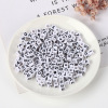 Acrylic square children's beads with letters, wholesale, 6×6mm, English letters, early education