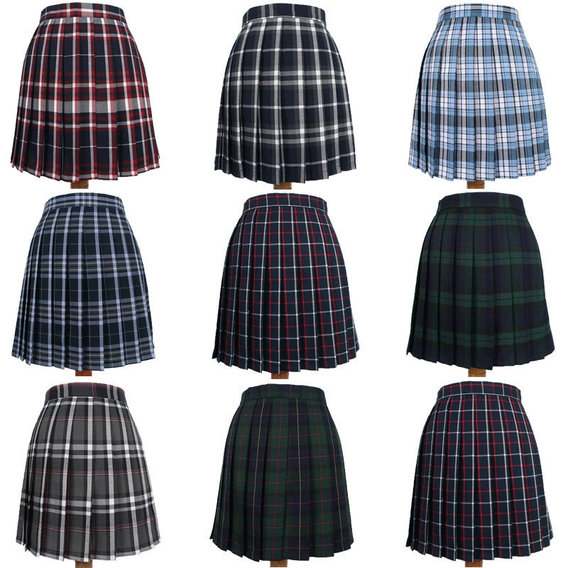 В наличии Японская плиссированная юбка игровая юбка в стиле преппи большого размера клетчатая Студенческая юбка многоцветная юбка клетчатая юбка для внешней торговли