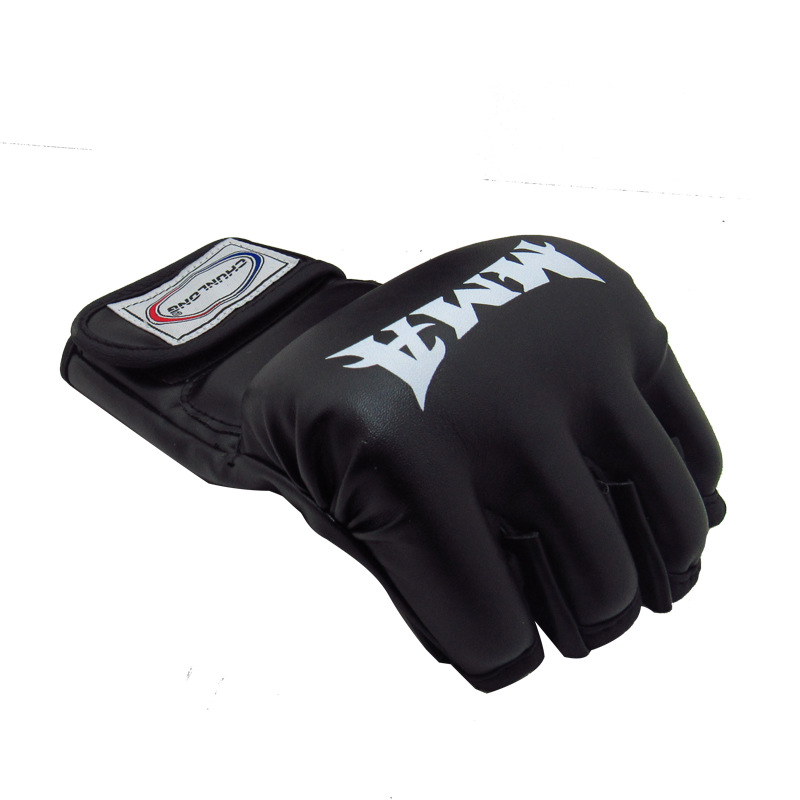 Guantes de boxeo al por mayor de fábrica nuevos guantes de lucha de medio dedo MMA