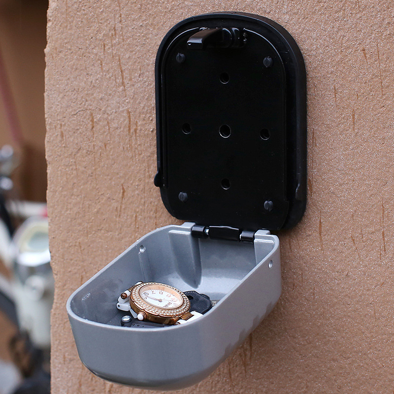 Contraseña cerradura clave caja Amazon nuevo negro gris montado en la pared personalizable LOGO decoración clave caja contraseña bloqueo