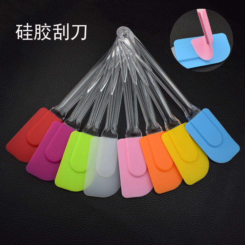 Large silicone scraper cake shovel cow oil butter jam spatula stirring rubber scraper baking tool