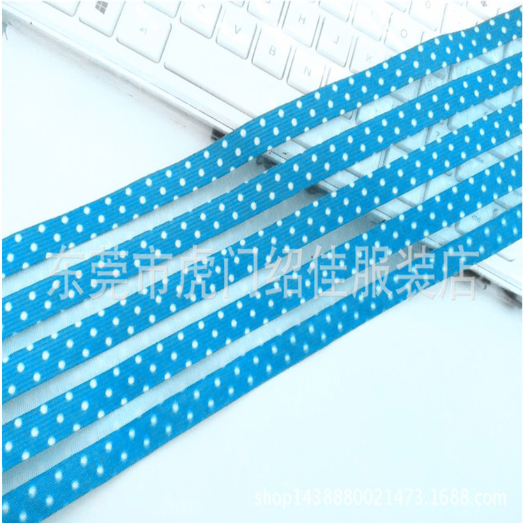 蝴蝶松紧带网纱褶皱蝴蝶结松紧带 波点松紧织带 s形波浪织花边带