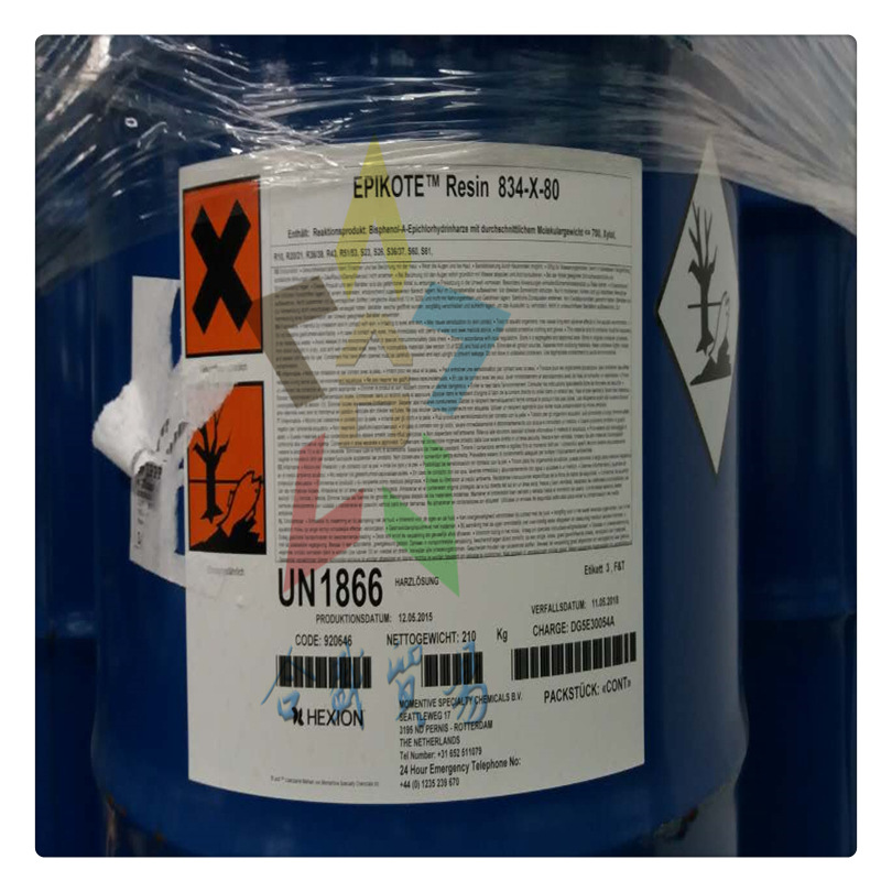 瀚森HEXION耐腐蚀性耐化学品侵蚀溶剂型环氧树脂EPIKOTE 834-X-80