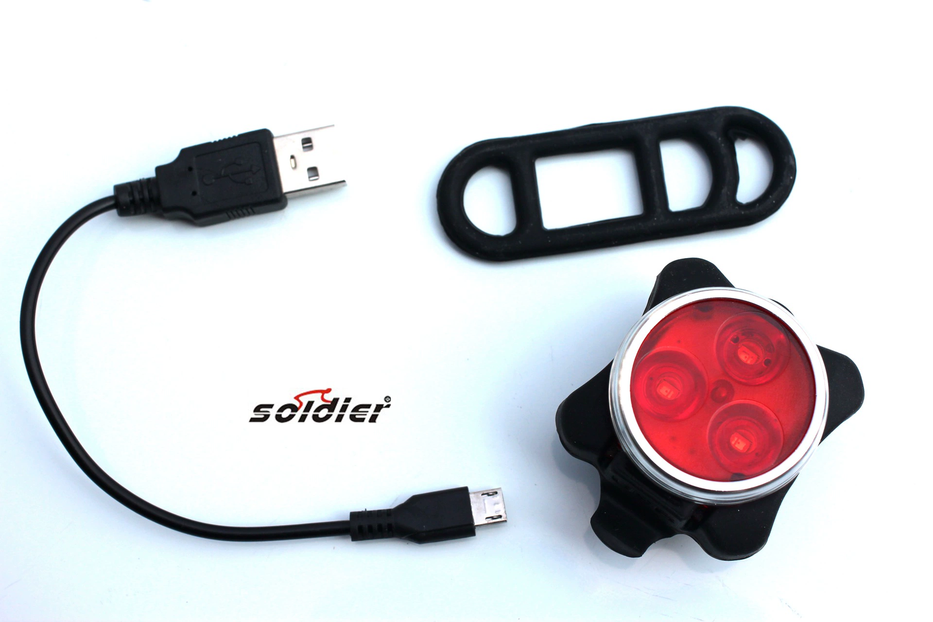 Горный велосипед ночью заряжаемый USB LED передний свет // SJ-10900 3LED сверхяркие задние фонари