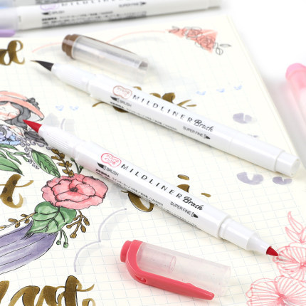 Cebra japonesa WFT8 pluma fluorescente ligera de doble cabeza Etiqueta De estudiante cepillo suave