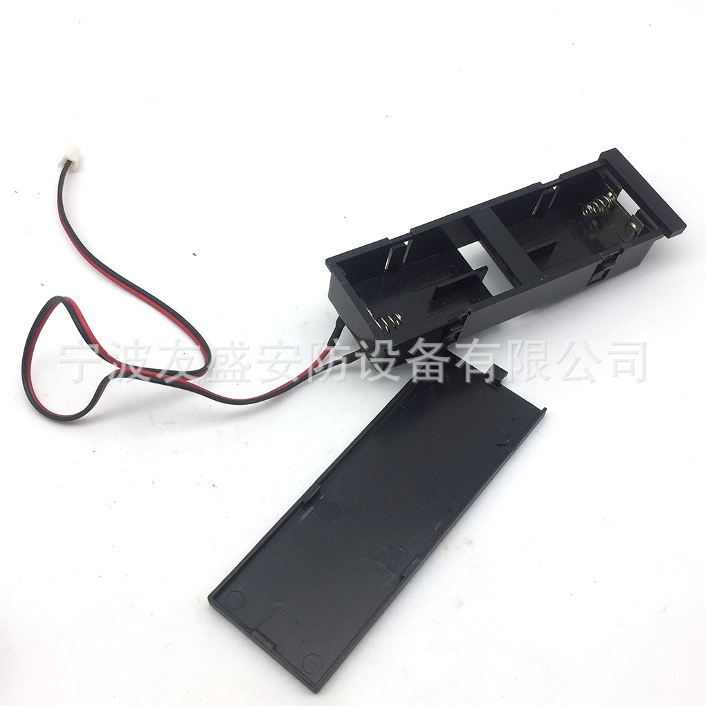 电池盒厂家批发锂电池盒 有盖带开关2节5号电池盒 并排五号电池盒