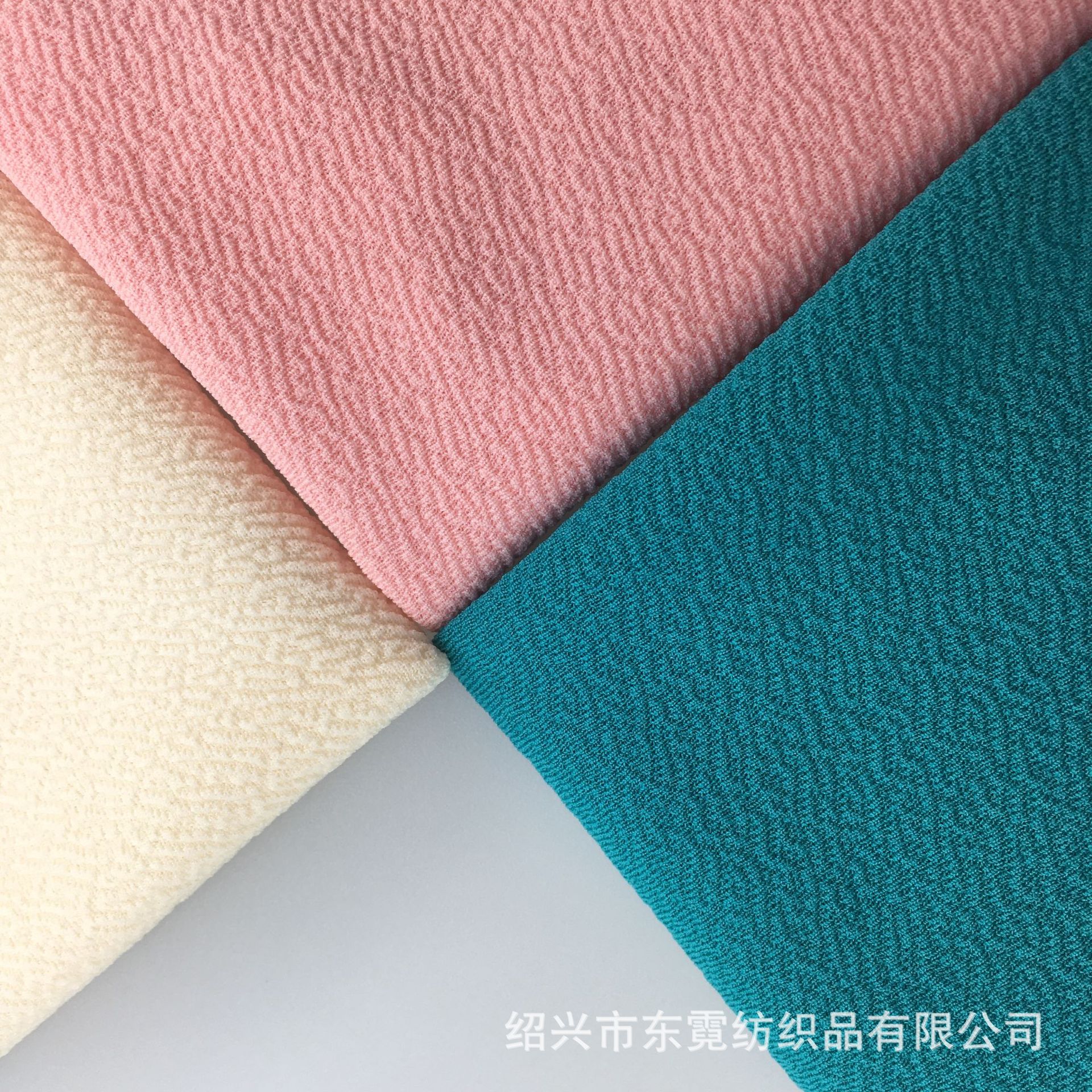 现货230g涤氨纬编蚂蚁布针织蚂蚁布印花面料休闲服T恤针织面料