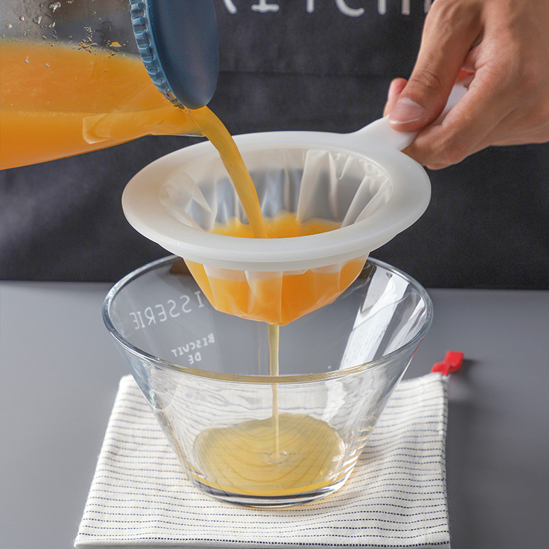 Soybean Milk Filter Household Ultra-fine Baby Juice Squeezing Mesh Screen Separation Filter Dregs Separation Artifact Kitchen Colander