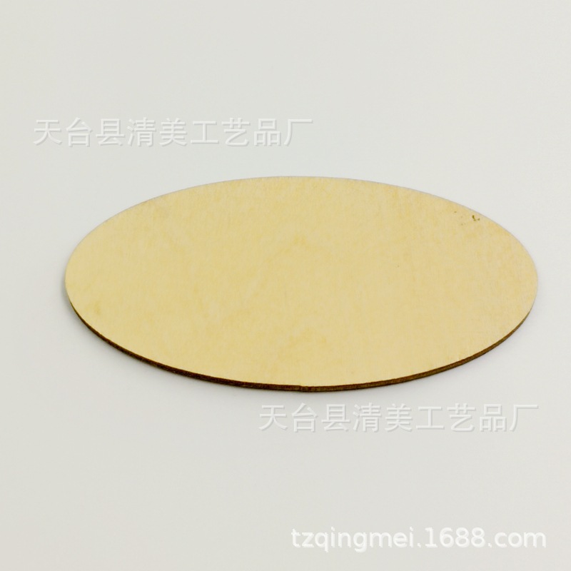 2mm de espesor tilo oval colgante de madera chip de madera oval de madera chip DIY decorativo de madera chip colgante