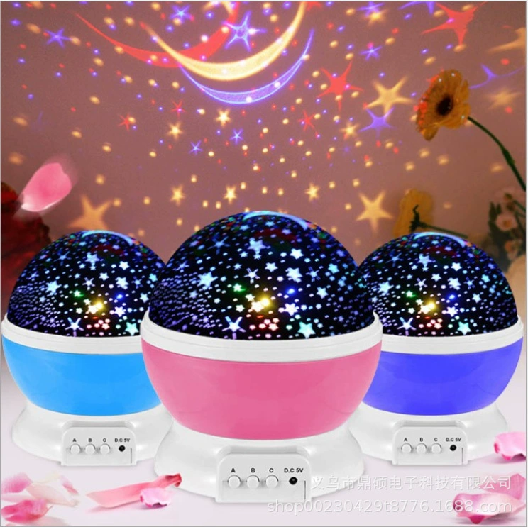 Star projection, rotating lamp, starry sky, night light, Amazon, 3D