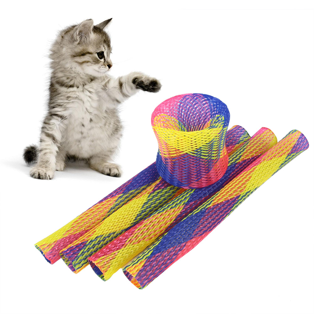 Amazon pet cat bounce toy nylon spring bounce cat toy cat supplies manufacturers spot wholesale