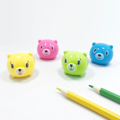 創意卡通迷你卷筆刀學生學習文具削筆刀小熊造型鉛筆刀削筆器批發