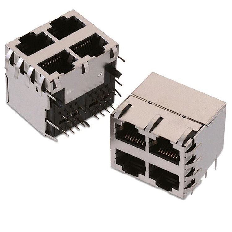 615032243321 ManufaCturers SuPPly WE Same 8P8C Double-layer 4-Port RJ45 Lan ConneCtor 615032243321 ManufaCturers SuPPly WE Same 8P8C Double-layer 4-Port RJ45 Lan ConneCtor