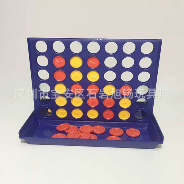 Plastic 3D Connect Four Game Educational Toy Early Education Parent-Child Interactive Four-In-A-Row Board Game Desktop Game Toy