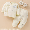 Underwear for new born, children's keep warm quilted set, increased thickness, long sleeve, wholesale