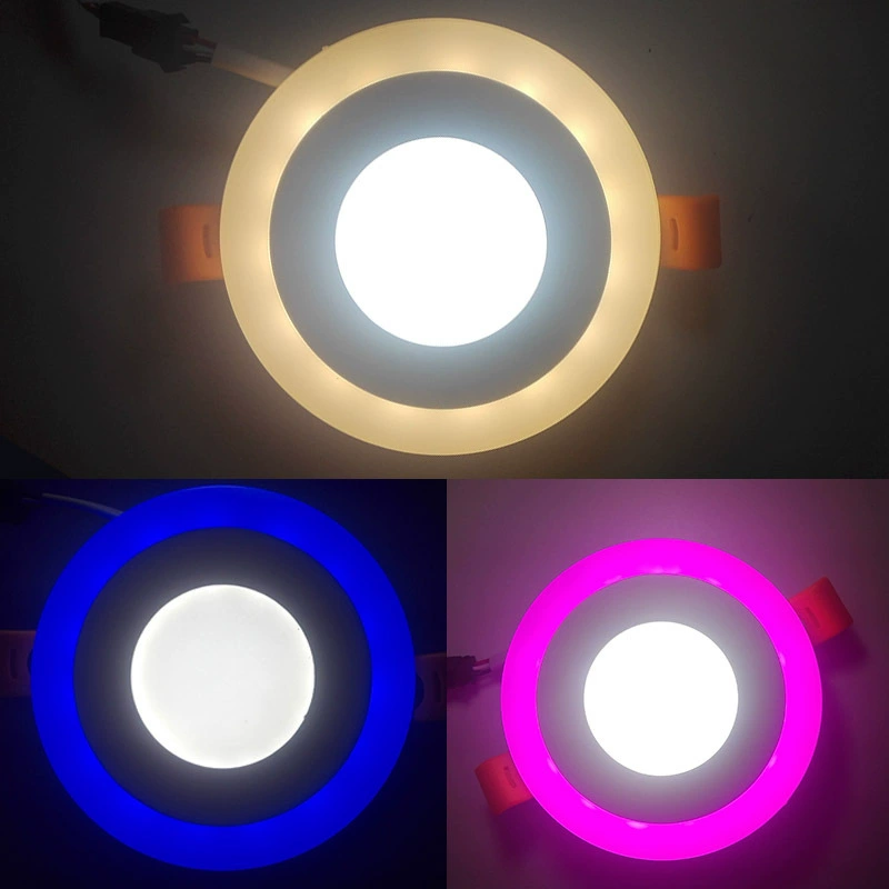 (Cross-border trading), two-color LED round rectangular lamp, built-in ceiling light for bedroom