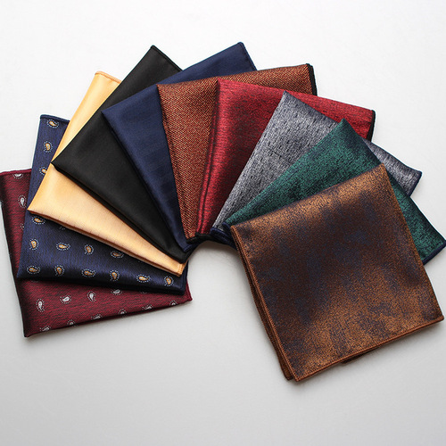 Various styles of pocket squares, gentlemen's suits, men's shirts, pocket squares, high-end banquet squares
