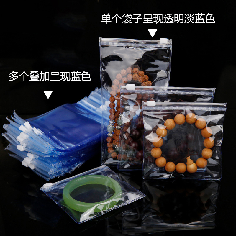 Bolsa de embalaje de joyas Languang bolsa de cremallera transparente de PVC bolsa de joyería engrosada bolsa impermeable anti-oxidación al por mayor
