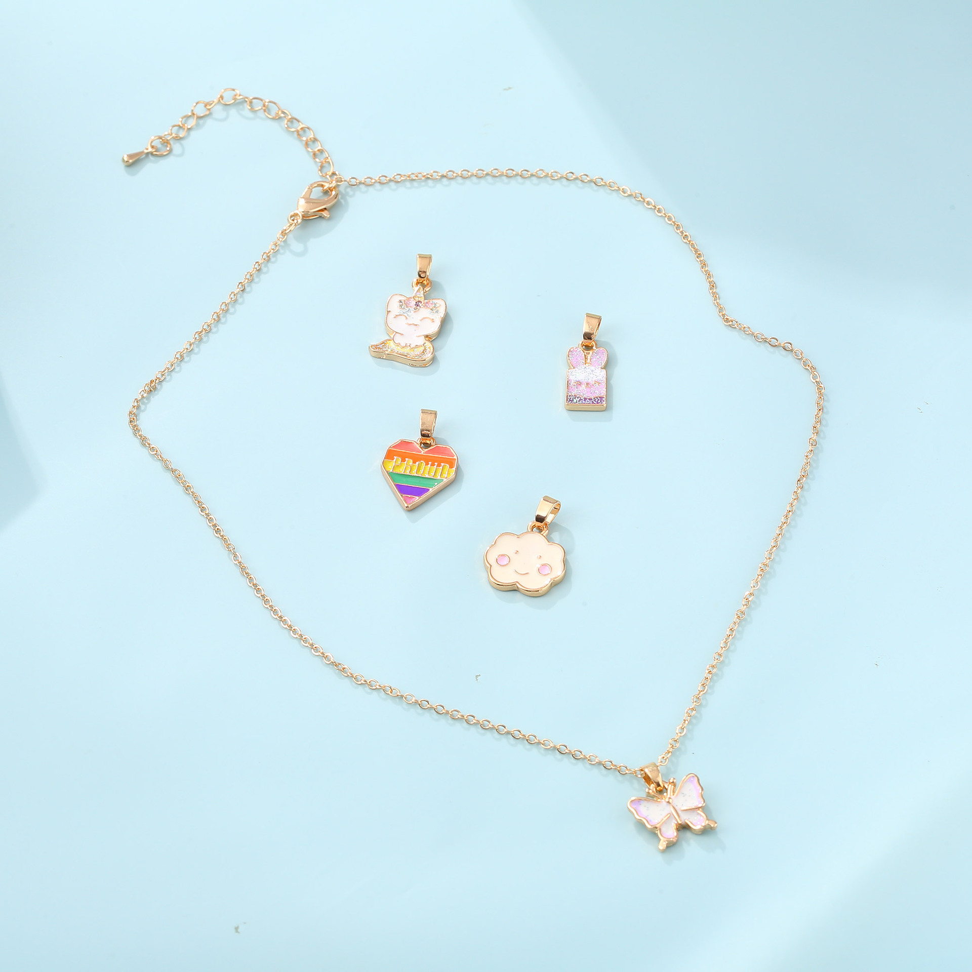 Decorado dulce popular juegos de collares para niños una variedad de estilos al por mayor transfronterizos colgante intercambiable DIY