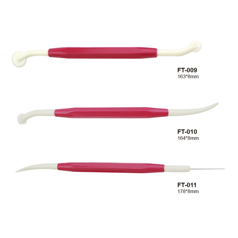 Flond sugar exhaust needle manufacturers spot stainless steel frosty cake punching modeling needle double head dual -use small roller knife