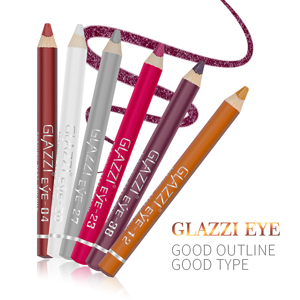 Lápiz de cejas a prueba de sudor a prueba de agua TikTok maquillaje transfronterizo Popular lápiz de cejas de color popular en línea con sacapuntas de lápiz fácil de colorear