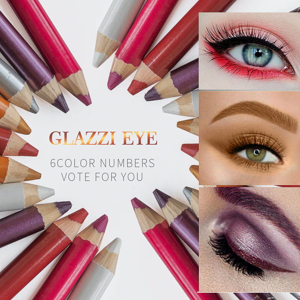 Lápiz de cejas a prueba de sudor a prueba de agua TikTok maquillaje transfronterizo Popular lápiz de cejas de color popular en línea con sacapuntas de lápiz fácil de colorear