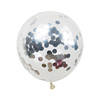 Round transparent nail sequins, balloon, evening dress, golden multicoloured latex decorations contains rose, 12inch