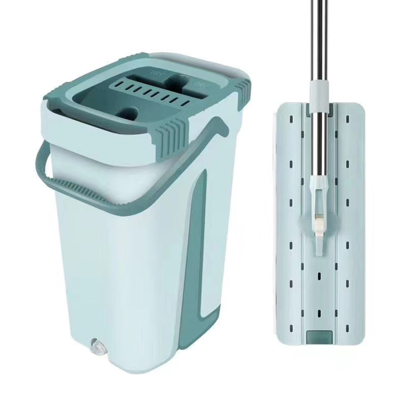 Tiktok Influencer Picks Lazy Hands-Free Flat Mop for Dry and Wet Use, One-Piece Cleaning