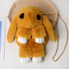 Cute plush rabbit on chain, chain, shoulder bag