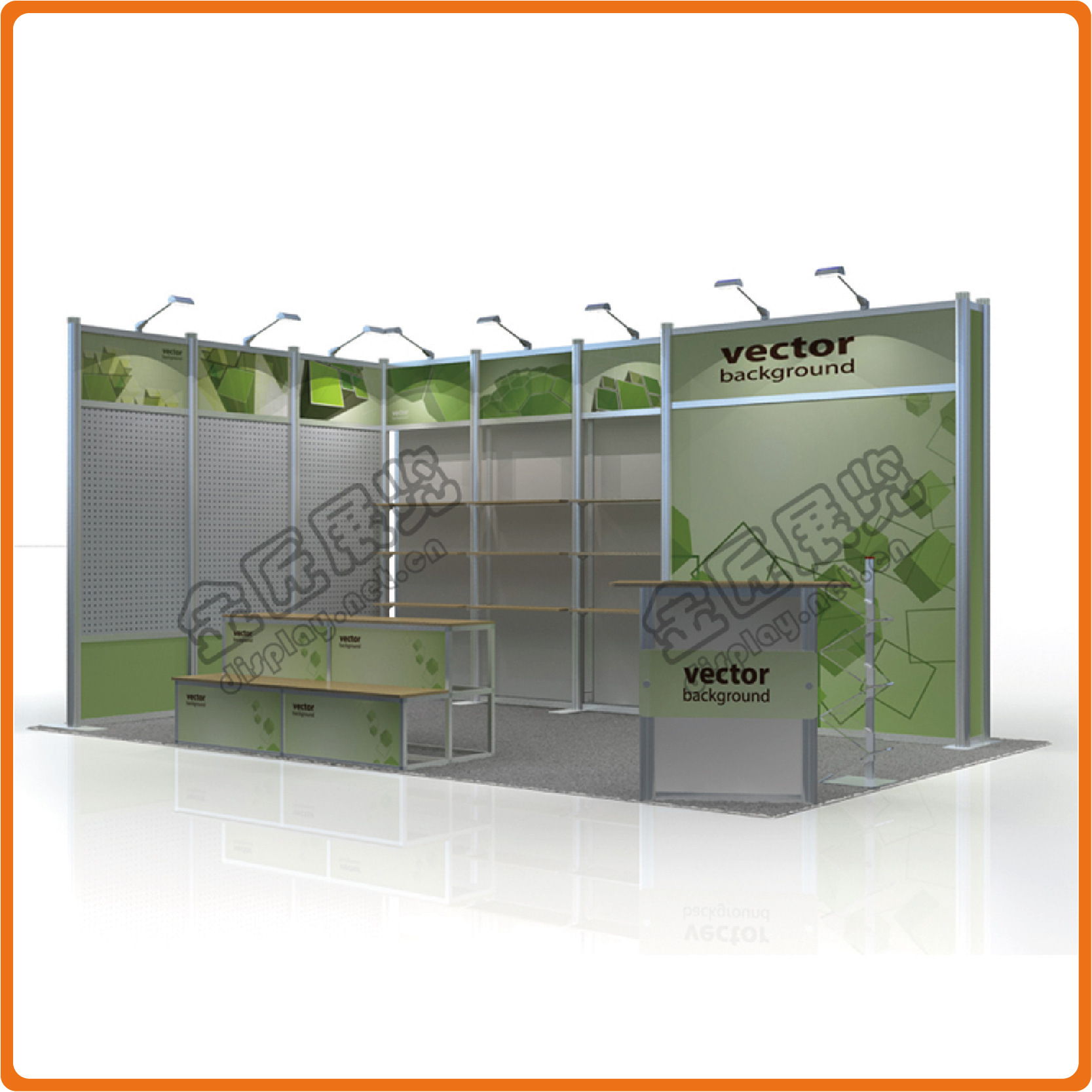 高档便携式展位 可重复使用 超好品质尽显高档展台多功能