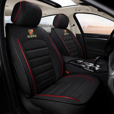 Modelə uyğun (Original) oturacaq örtükləri – Five-seat Breathable linen special car suitable - cool-black-standard-edition