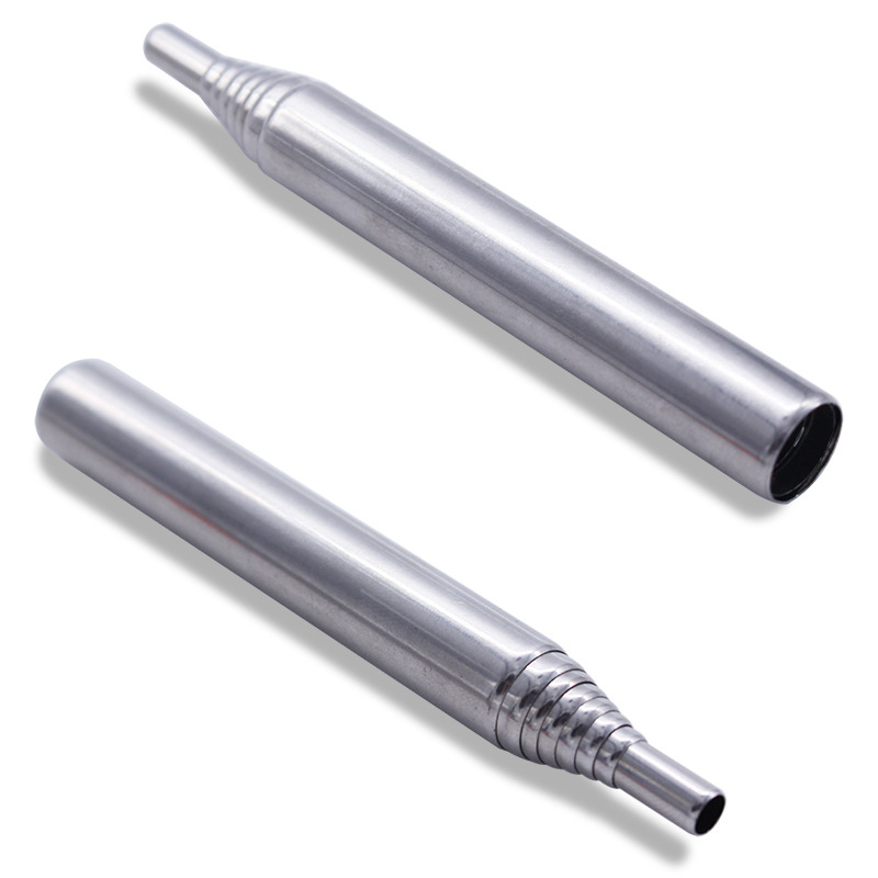 Nuevo tubo de soplado de fuego de acero inoxidable tubo de soplado de fuego bolsillo abajo camping fuego haciendo herramienta retráctil fuego soplado palo