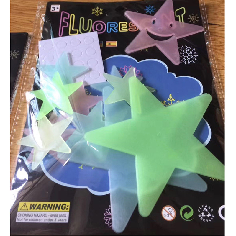 B1341 tamaño pequeño pegatinas luminosas pegatinas de espuma niños papelería pegatinas Yiwu dos yuanes tienda estilo al por mayor