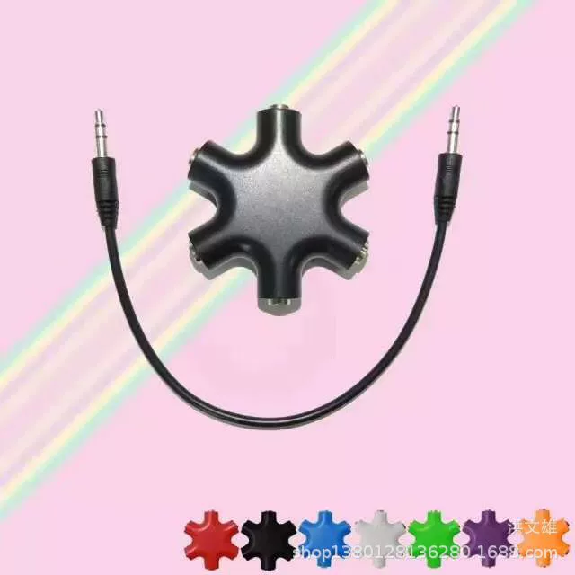 Один шесть 3,5 м аудио преобразование пять снежных цветов музыкальный сплиттер Разветвитель для наушников распределительный шунт