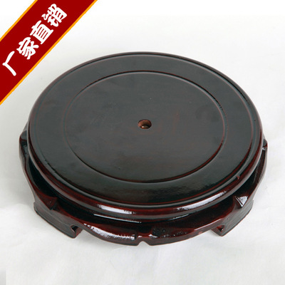 压缩木质圆形底座 花瓶花盆鱼缸酒坛奇石空调实木工艺品摆件底托|ru